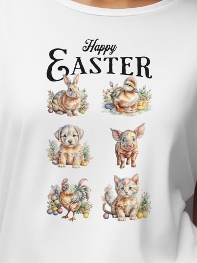 Whimsical Easter Animal Parade T-Shirt product image (1)