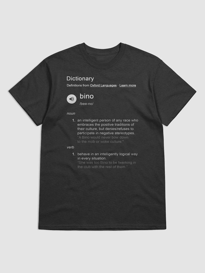 White Letter BINO Definition T-Shirt product image (1)