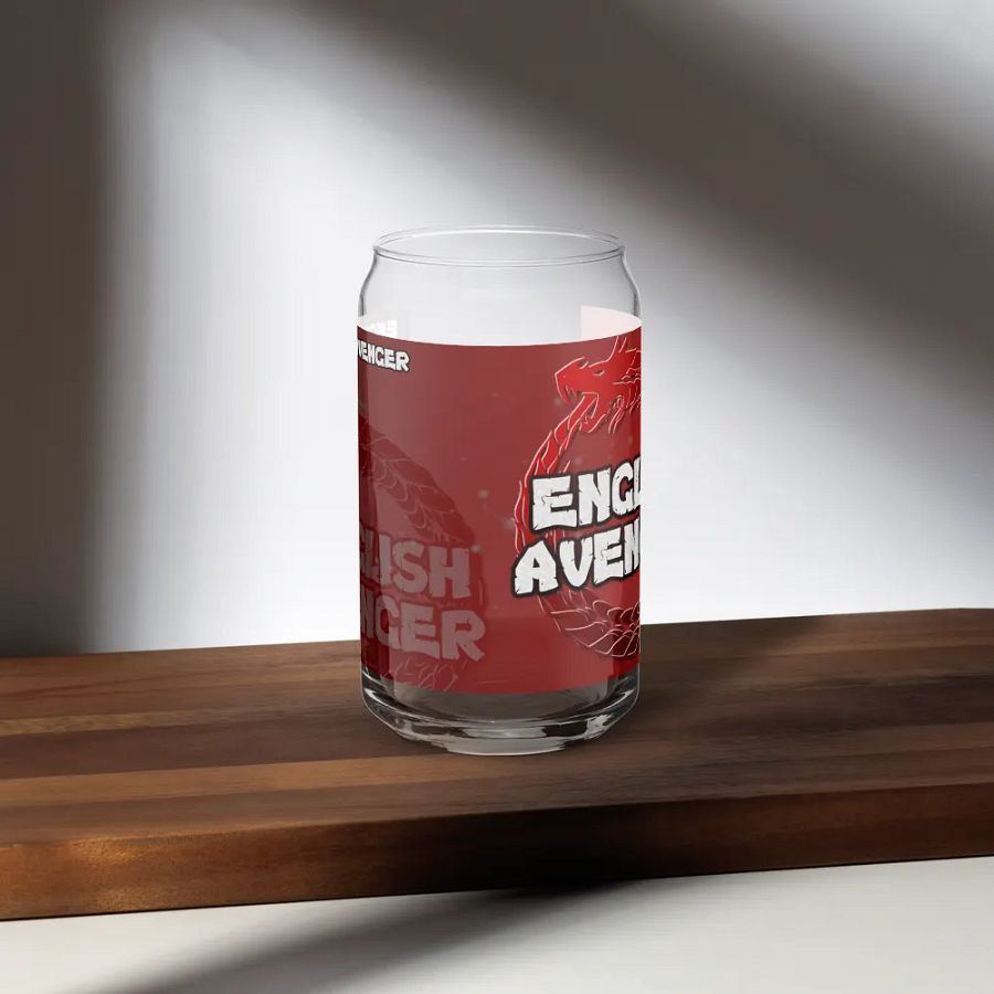 English Avenger Logo Graphic Can Shaped Glass product image (5)