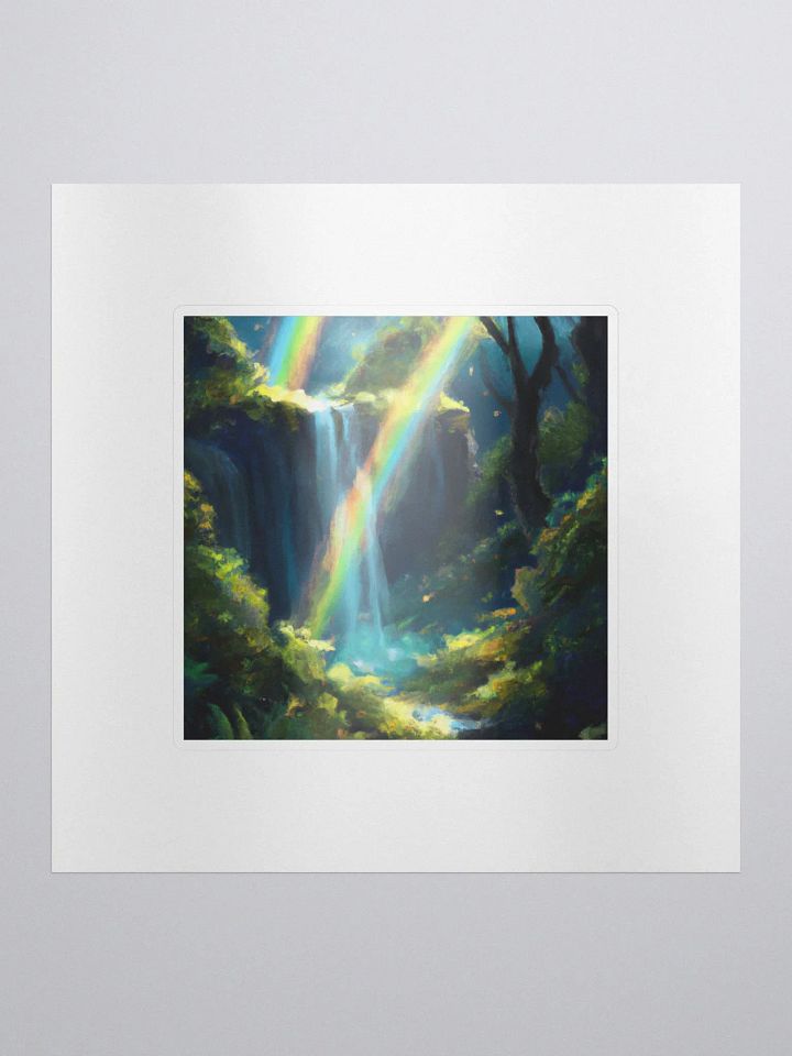 Galactic Wild Rainbow Waterfall Forest Delta Sticker product image (1)