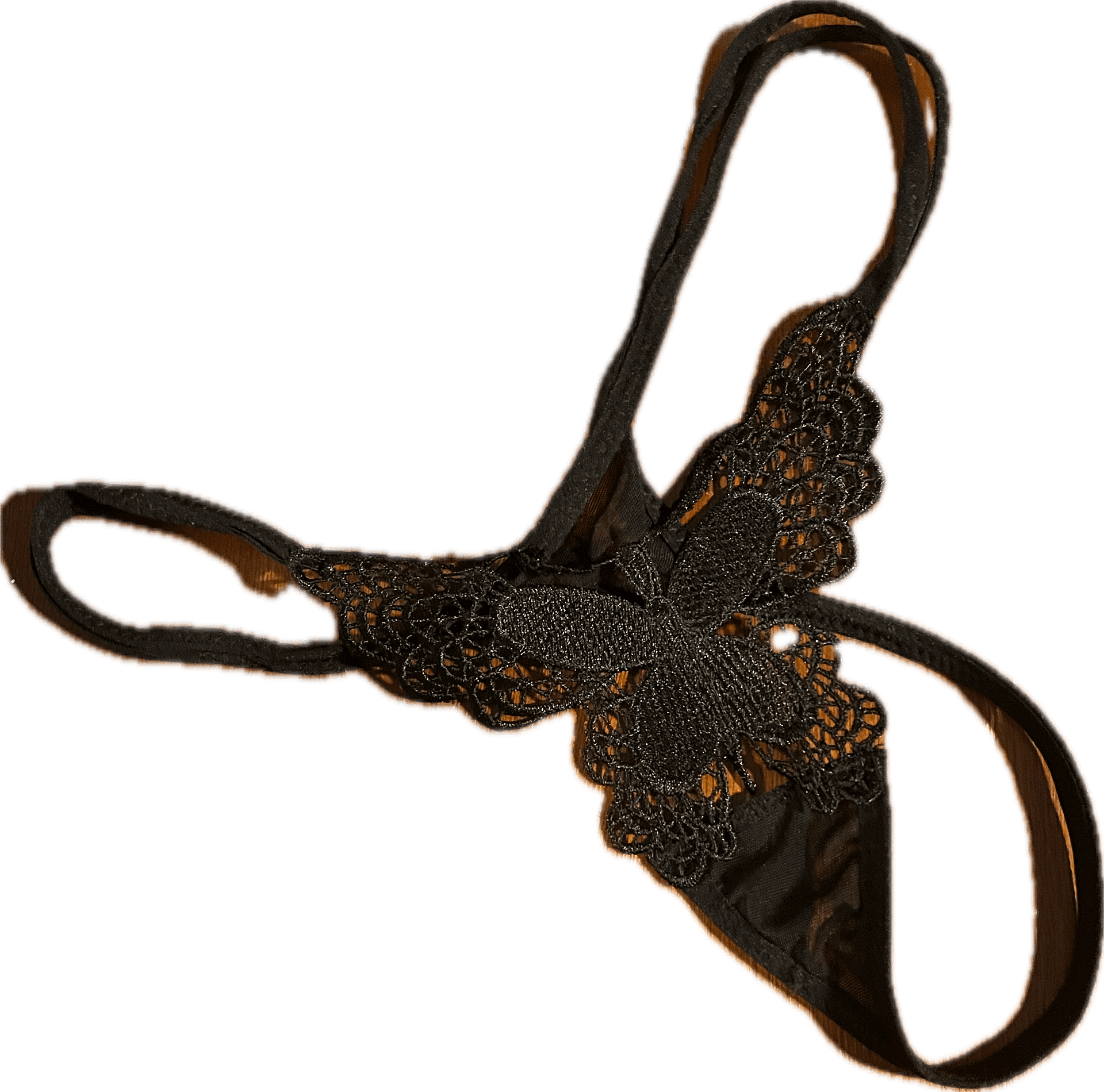 Butterfly thong panties black product image (1)