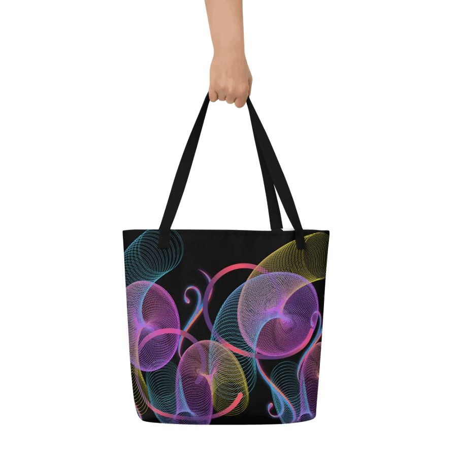 Mesmerizing Spiral Wave Tote Bag metaverse entusiast genz ladies and girls product image (7)