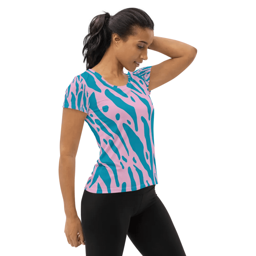 Zebra Waves Women's Athletic Tee product image (4)