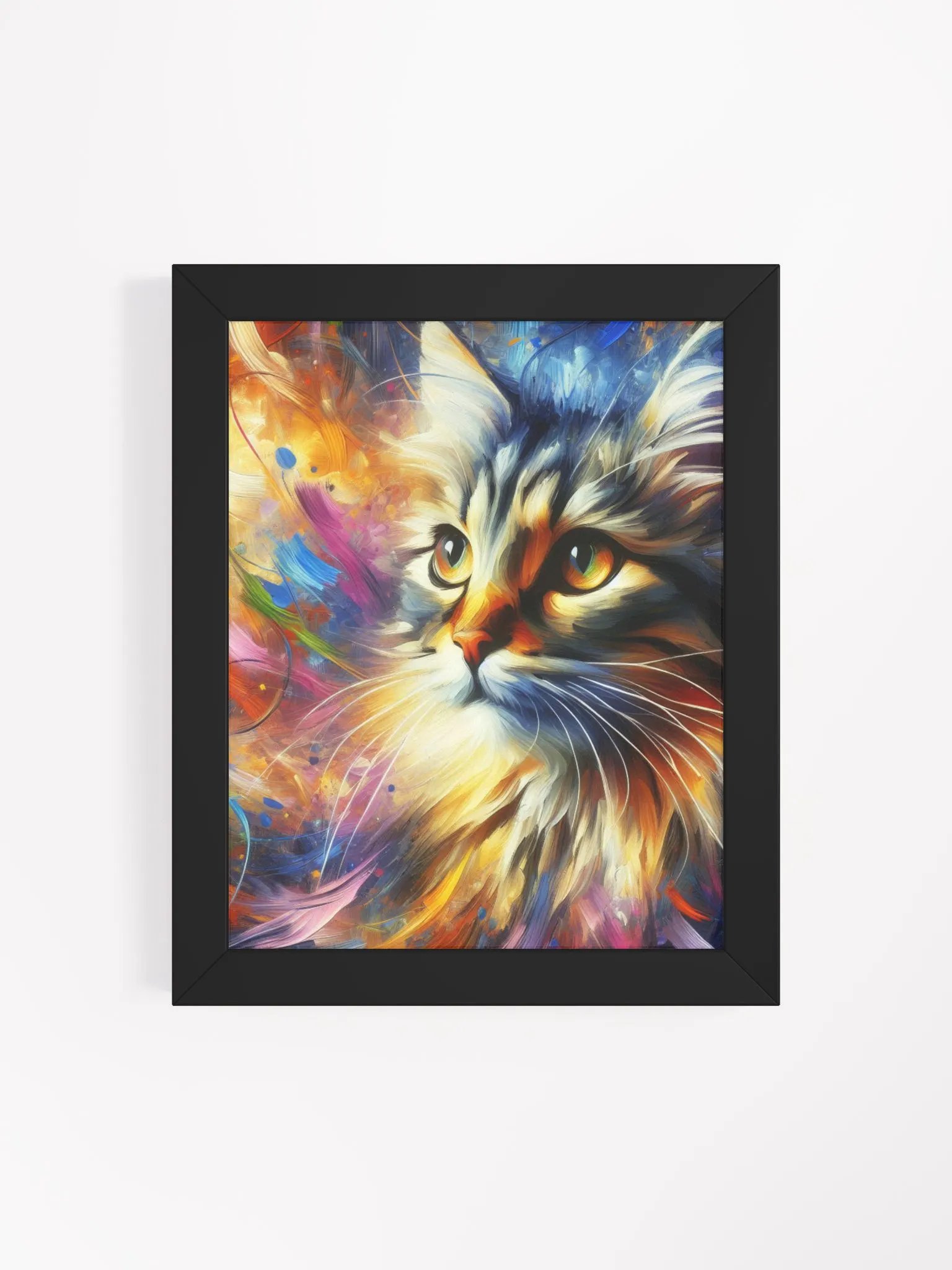 Beautiful Long Hair Tabby Cat Watercolor Art Print product image (23)