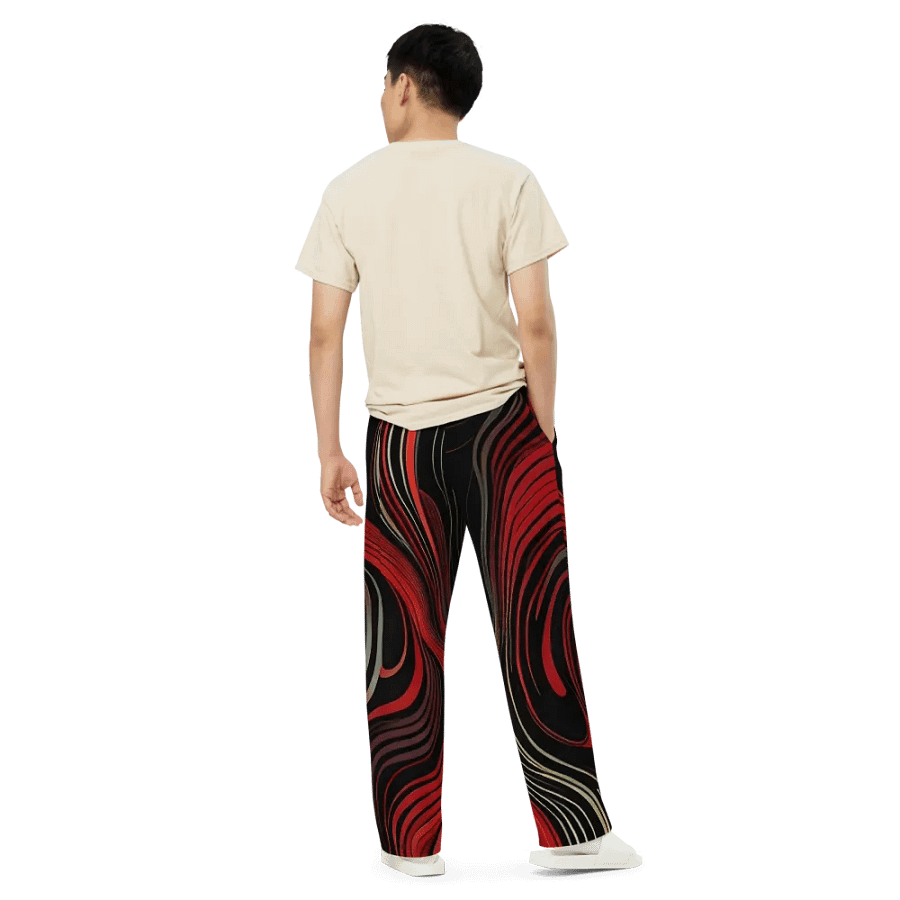 Abstract Psychedelic Swirl - Unisex Wide-Leg Pants product image (7)