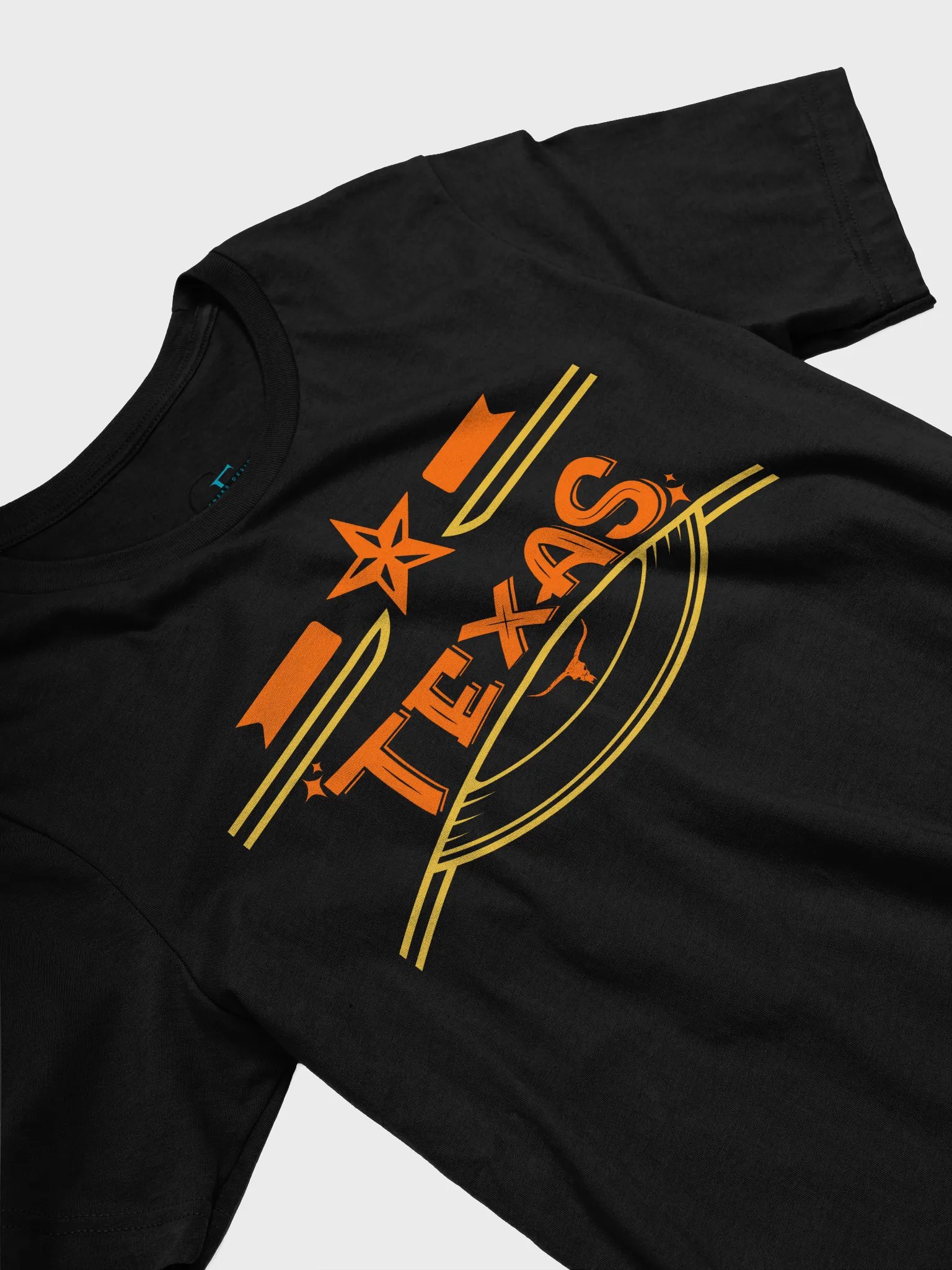 ⭐ Minimal Texas Star T-Shirt | Bella+Canvas Unisex Tee | Clean Line Design with Bold Orange Accent product image (12)