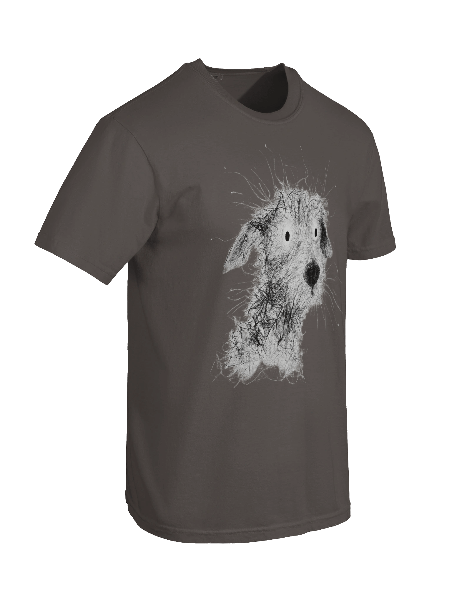 "Scribbly Surprise" Dog T-Shirt | Funny Hand-Drawn Puppy Tee product image (4)