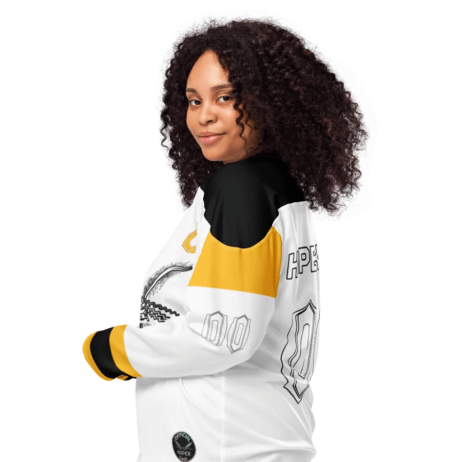 Recycled Hockey Fan Jersey - White - White HApex Gear White Logo product image (4)