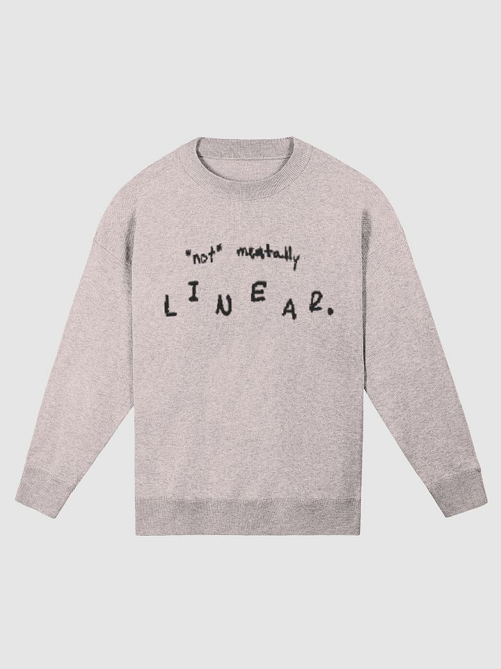 *not* mentally linear (light pink and white) knitwear crewneck product image (4)