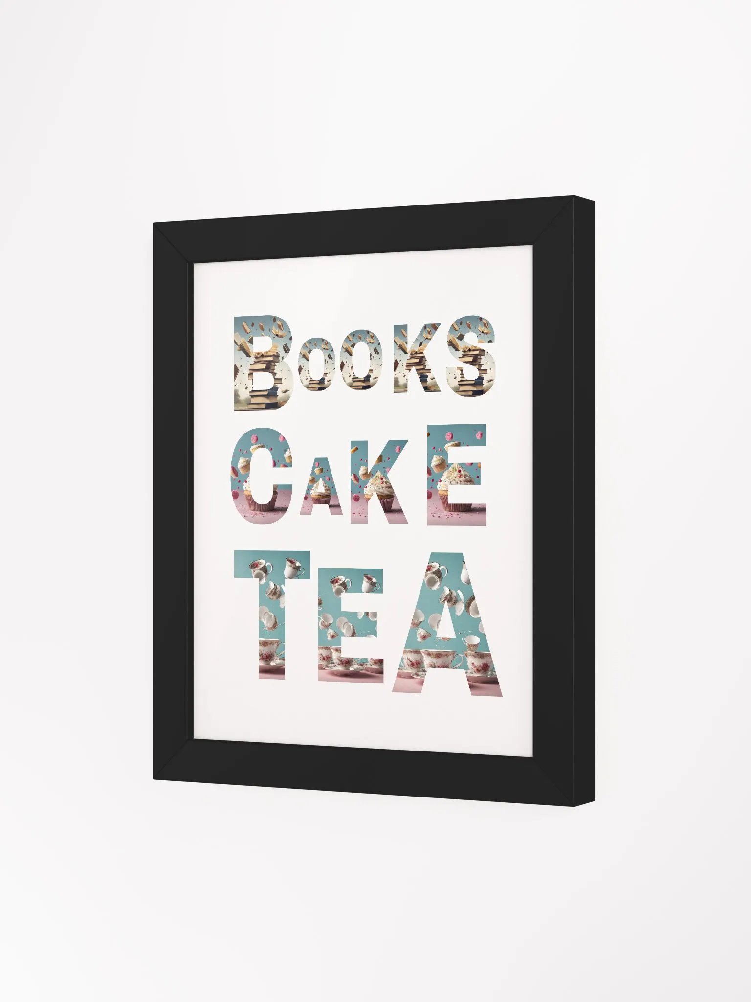 Books Cake Tea Framed Poster Print product image (83)