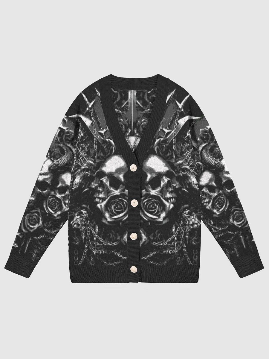 Weak Of Wanting Gothic Knitted Logo Cardigan (Back Print Logo) product image (1)
