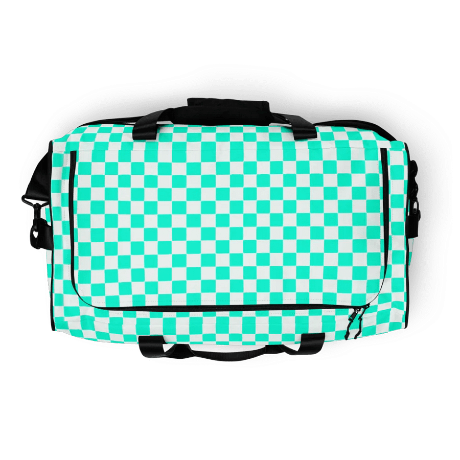 Checkered! Black and White Checkers Duffel Bag product image (6)