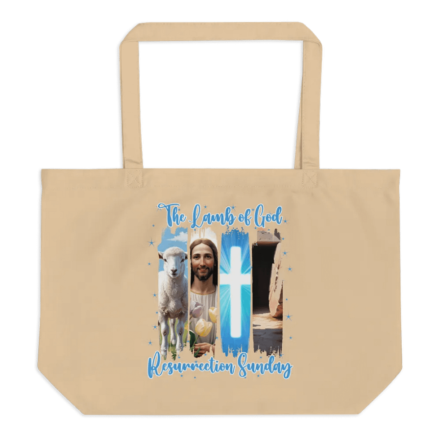 He is Risen Lamb of God Easter Econscious Organic Cotton Twill Tote product image (4)