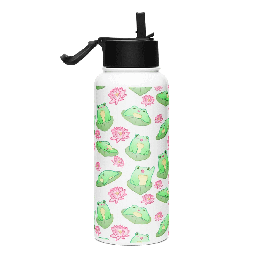 Kawaii Froggie Bottle With Straw product image (4)