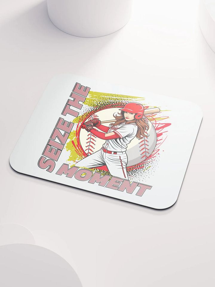Seize the Moment Baseball Female Mouse Pad product image (2)