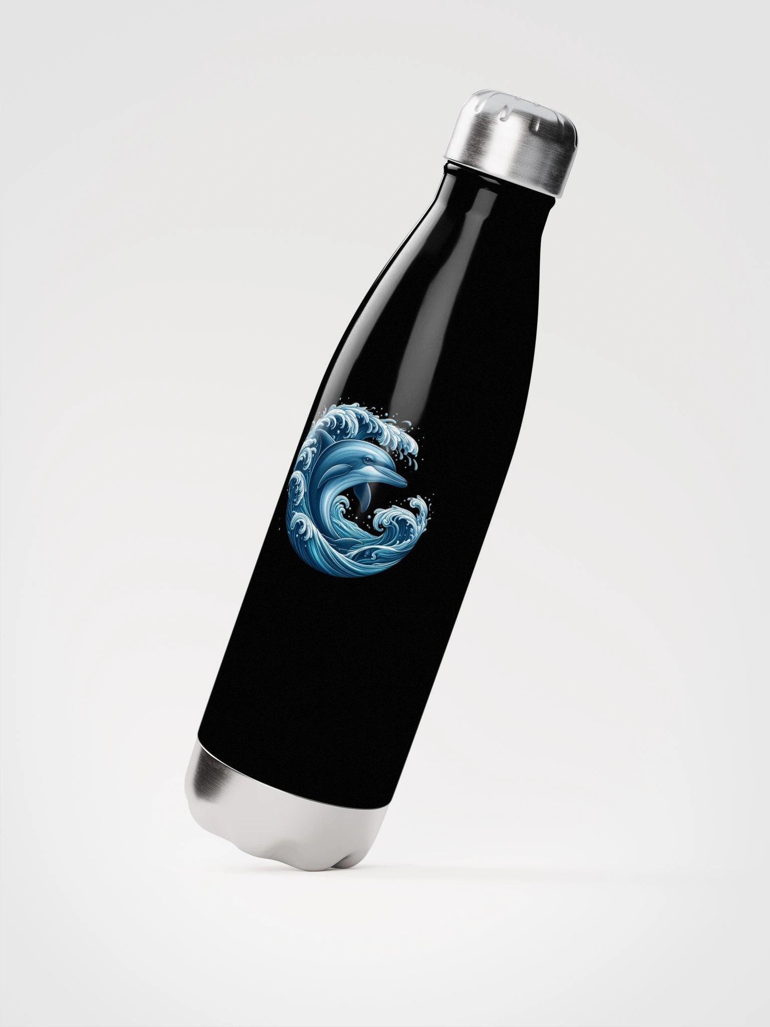 Dolphin Waves Stainless Steel Water Bottle product image (2)