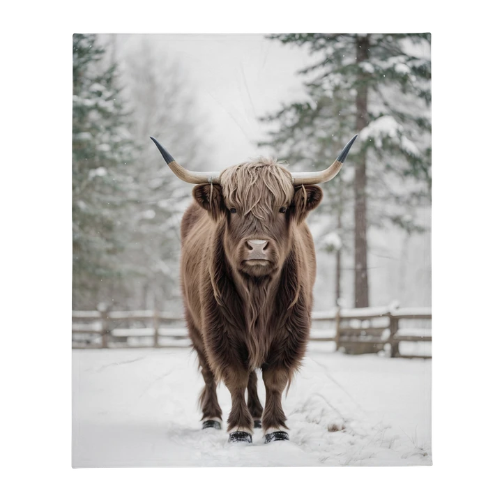 Highland Cow Blanket : Snow product image (1)
