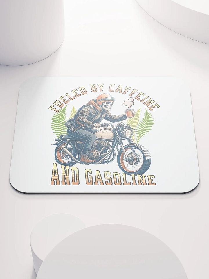Fueled By Caffeine And Gasoline Rider Mouse Pad product image (2)