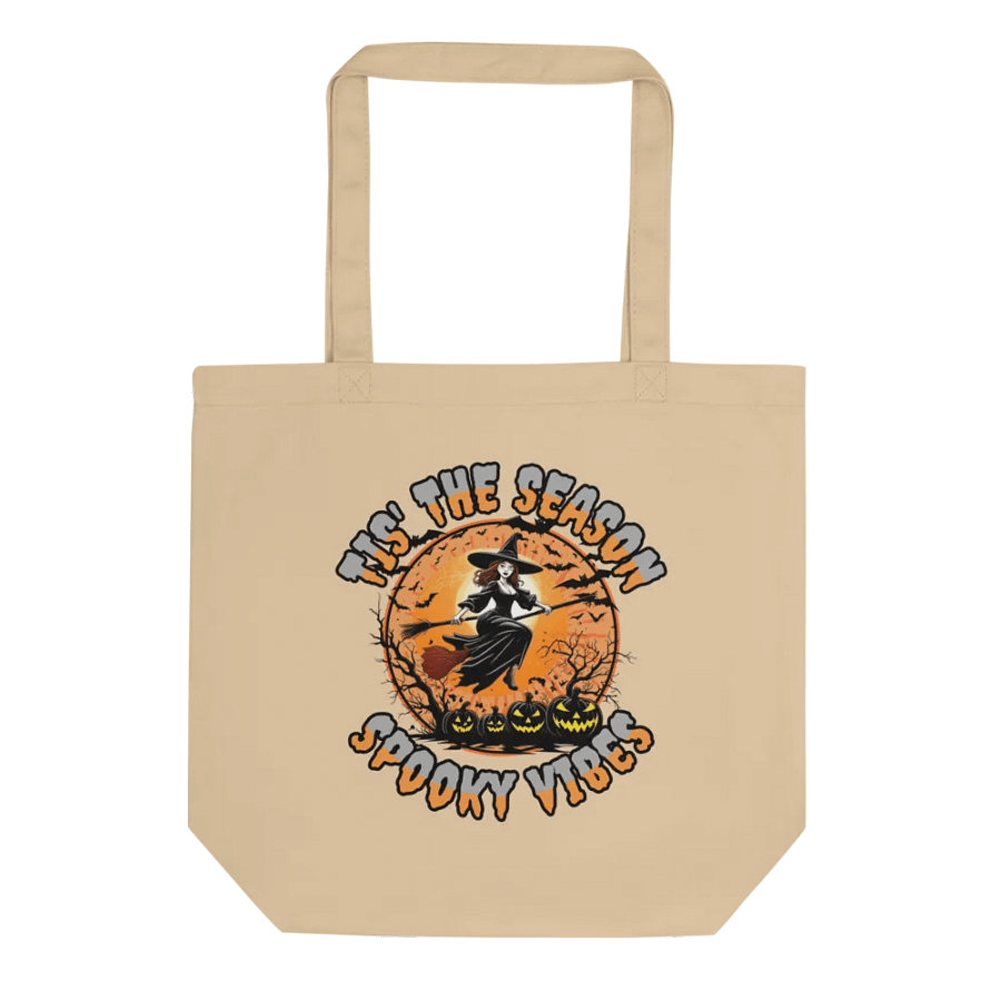 Tis The Season Spooky Vibes Witch Eco Tote Bag product image (1)