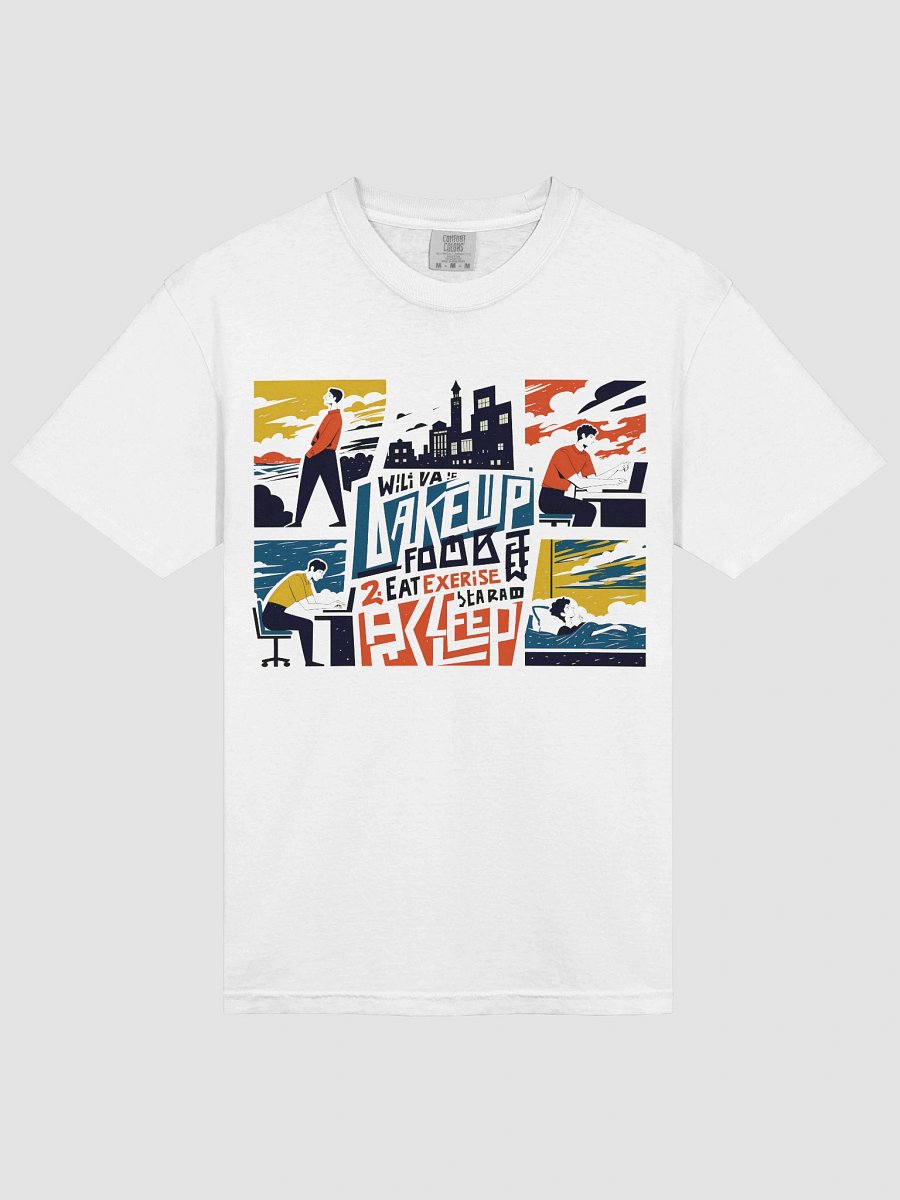 City Life Balance | Wake, Work, Rest Art Heavyweight T-Shirt product image (17)