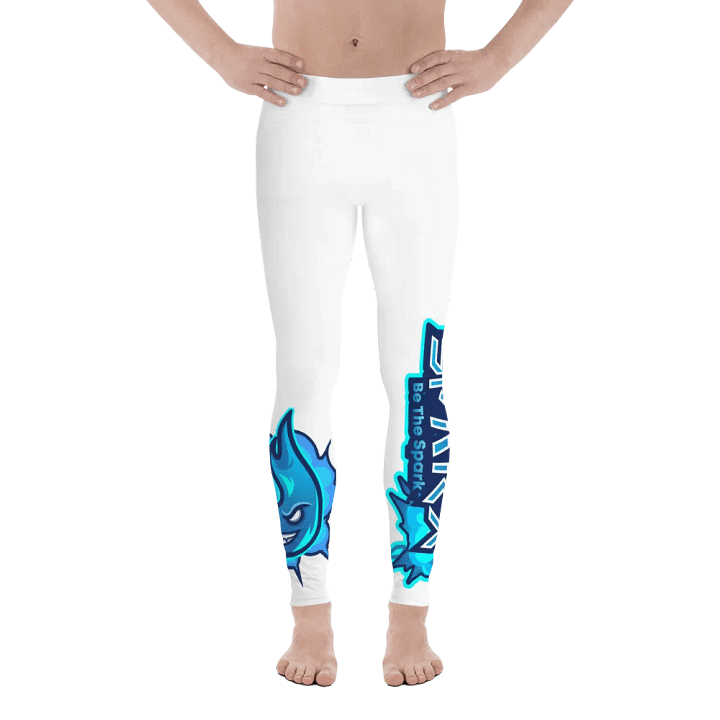 Mens Workout Leggings - White product image (2)