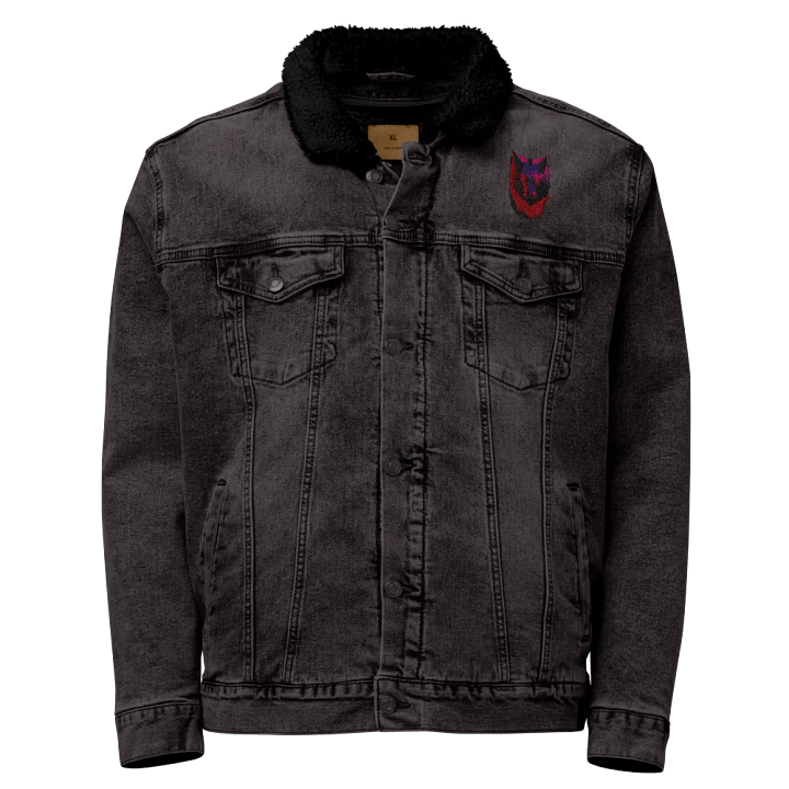Vivid Wolf Spirit Sherpa Denim Jacket product image (1)
