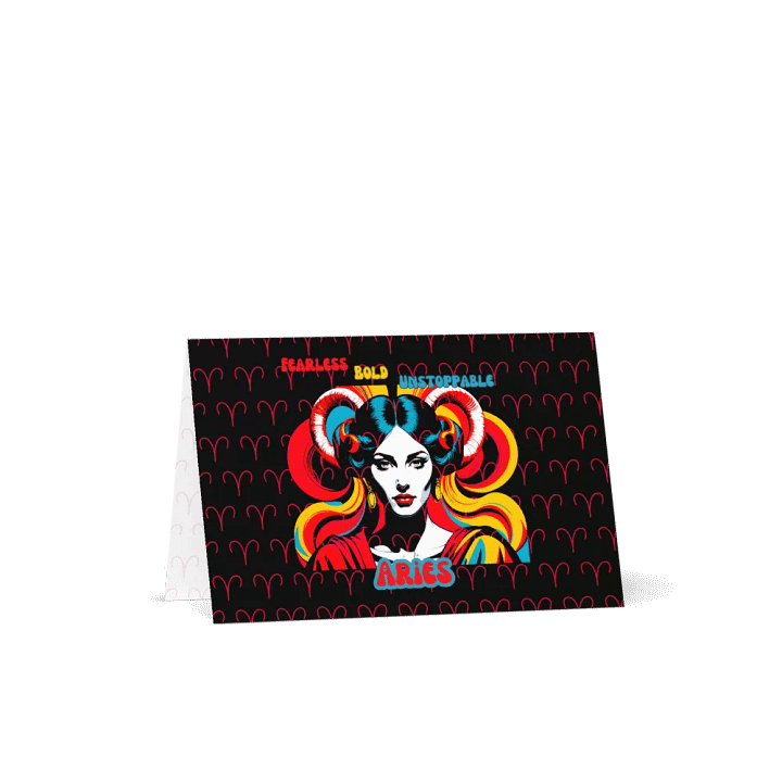 Aries 2025, Fearless, Bold, Unstoppable, Greeting Card product image (1)