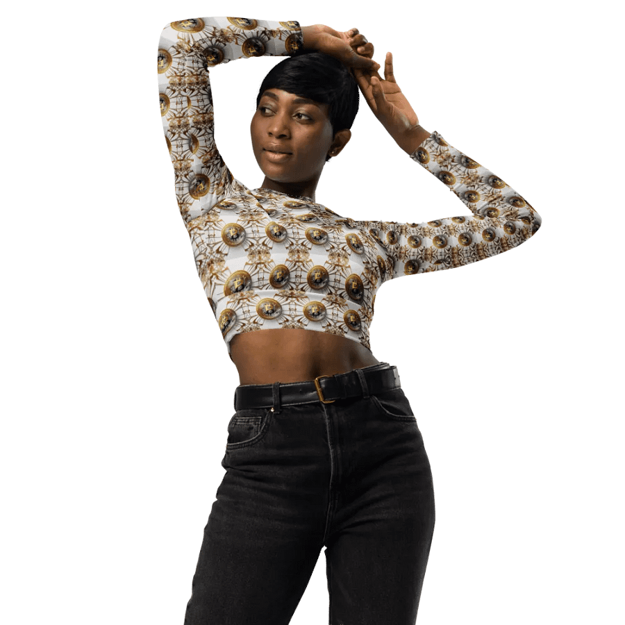 BTC Long Sleeve Crop Top white 1 product image (10)