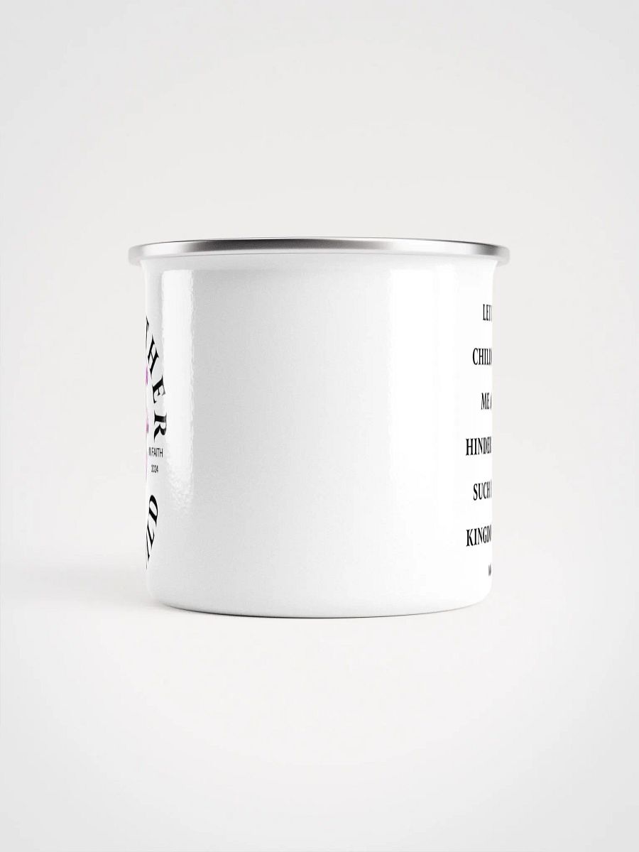 Floral godmother proposal Christian enamel mug with Bible verse - Camping gear Enamel Mug product image (5)