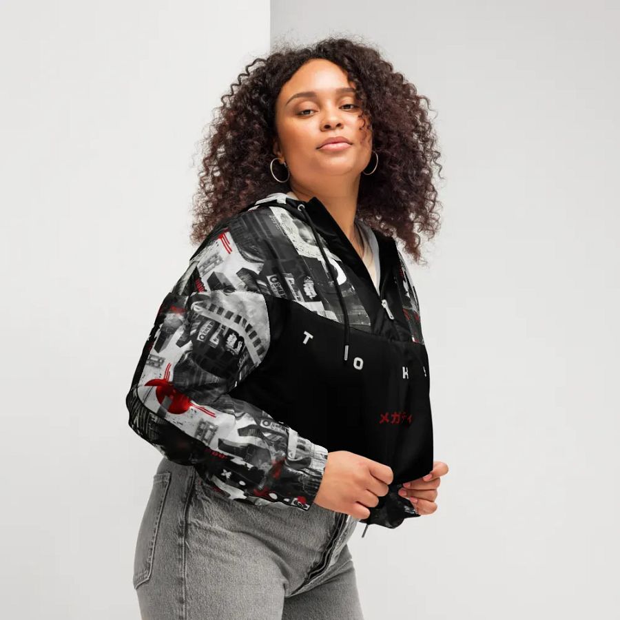 Tokyo Mega City Crop Hoodie Windbreaker product image (10)