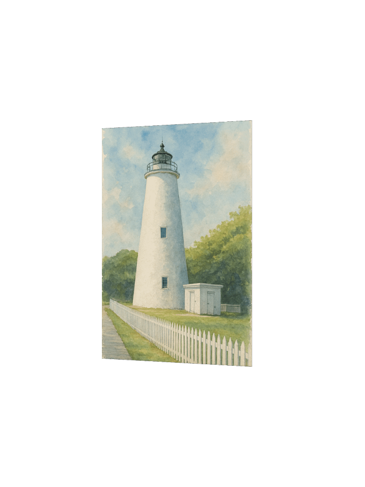 Ocracoke Lighthouse Watercolor Poster product image (9)