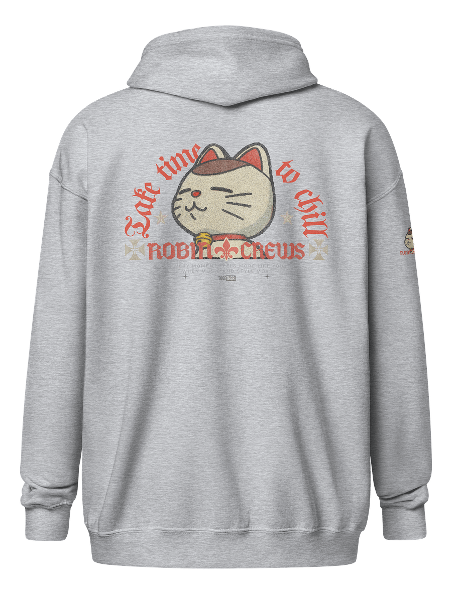 Cat Zip Hoodie with Chill Vibes product image (3)