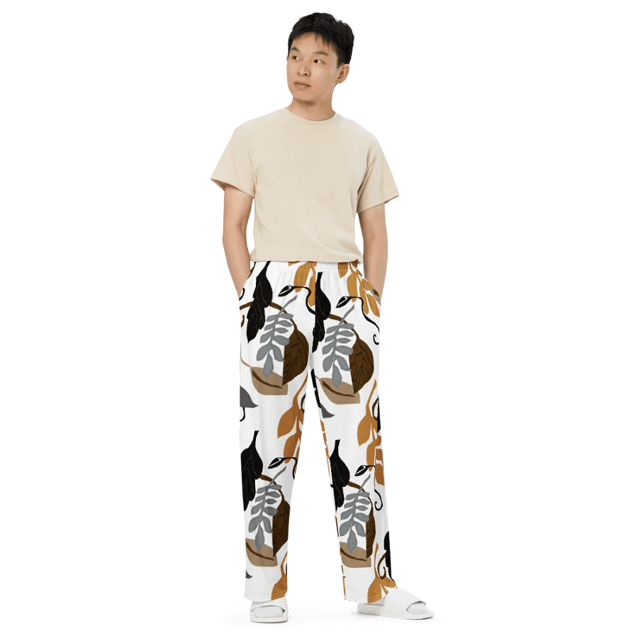 Neutral Leaves Wideleg Pants product image (3)