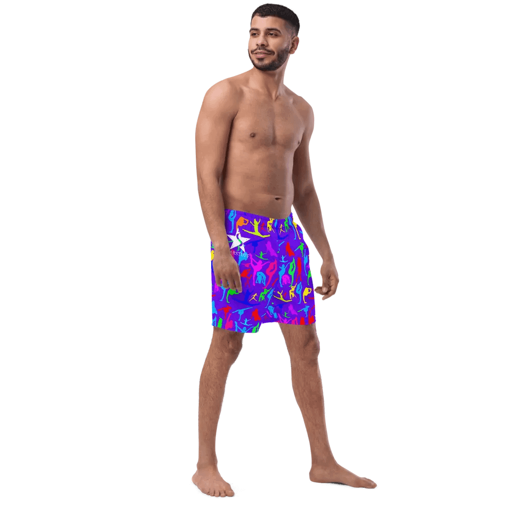 Purple Bright Flexible StarStuff Swim Trunks product image (7)