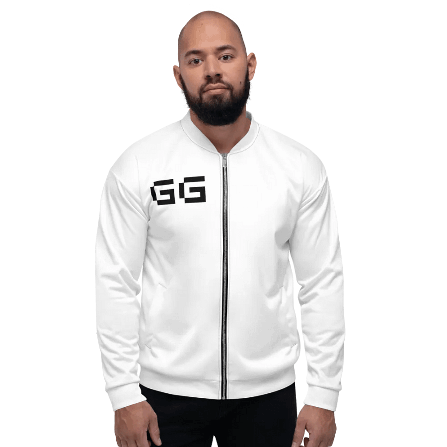 White Bomber Jacket product image (6)