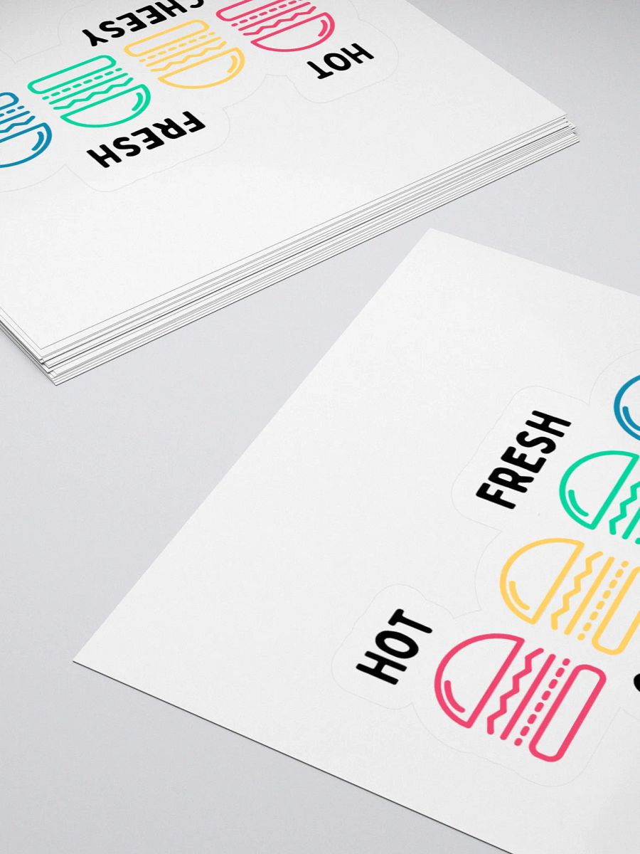Hot, Cheesy, Fresh & Cool — Burger Pop Art Sticker product image (13)