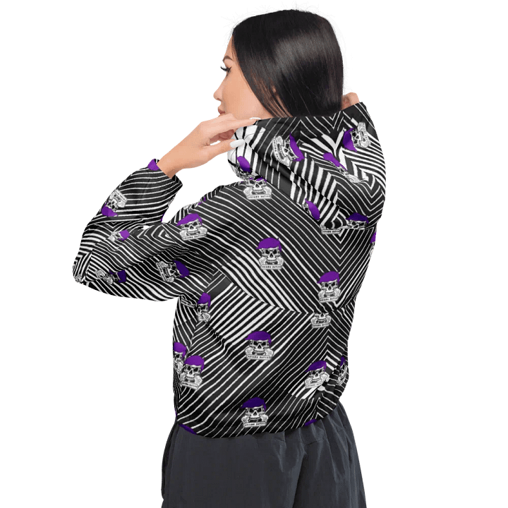 Enigma Nation All-Over Print Women's Cropped Windbreaker product image (3)