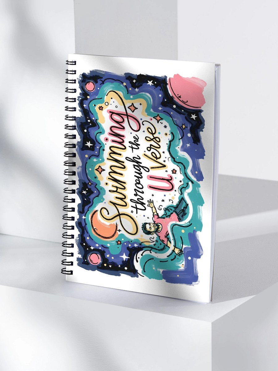 Cosmic Adventure: Swimming Through the U Verse Spiral Notebook product image (4)