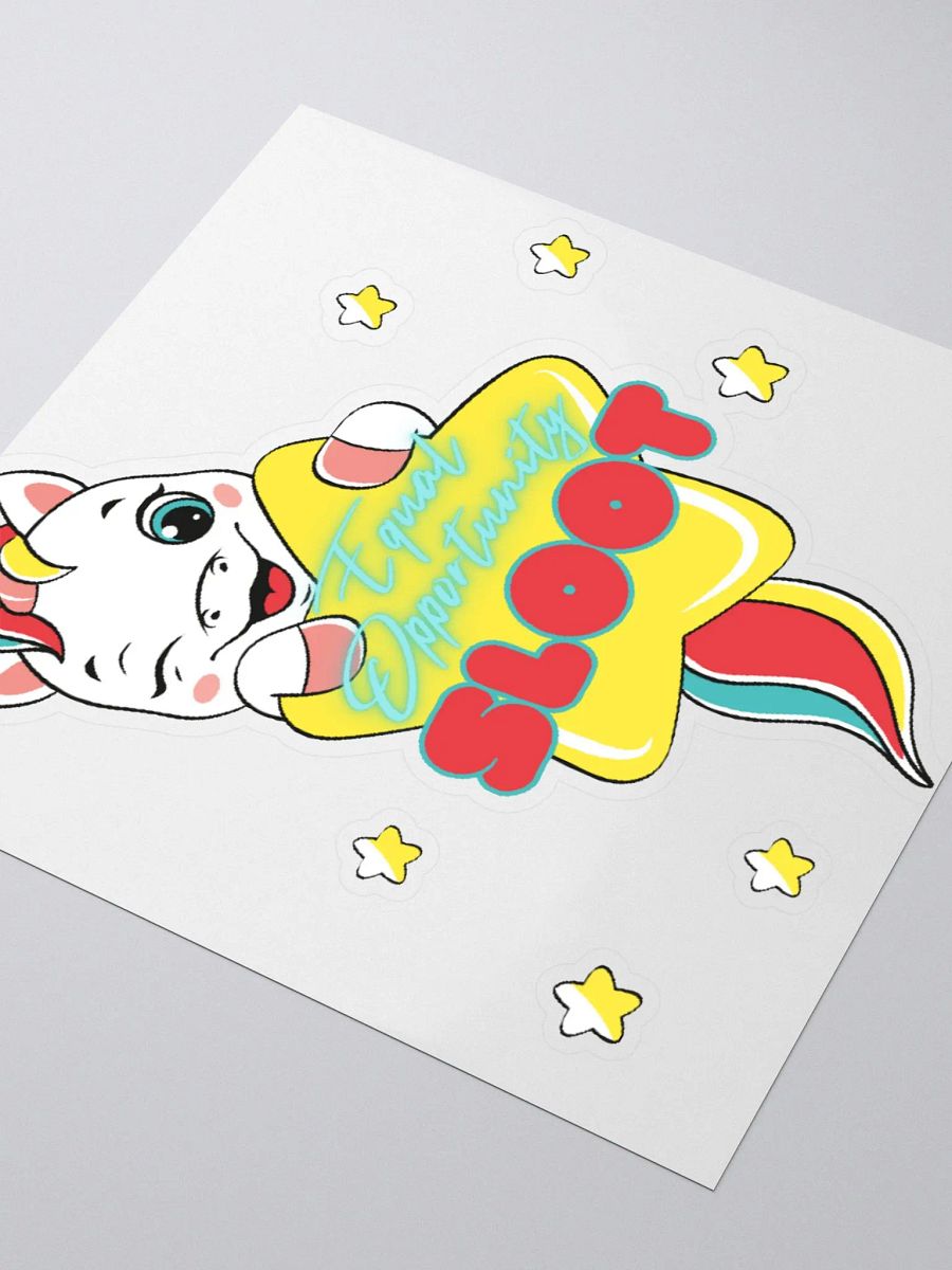 Equal Opportunity SLOOT Unicorn Badge Sticker product image (3)