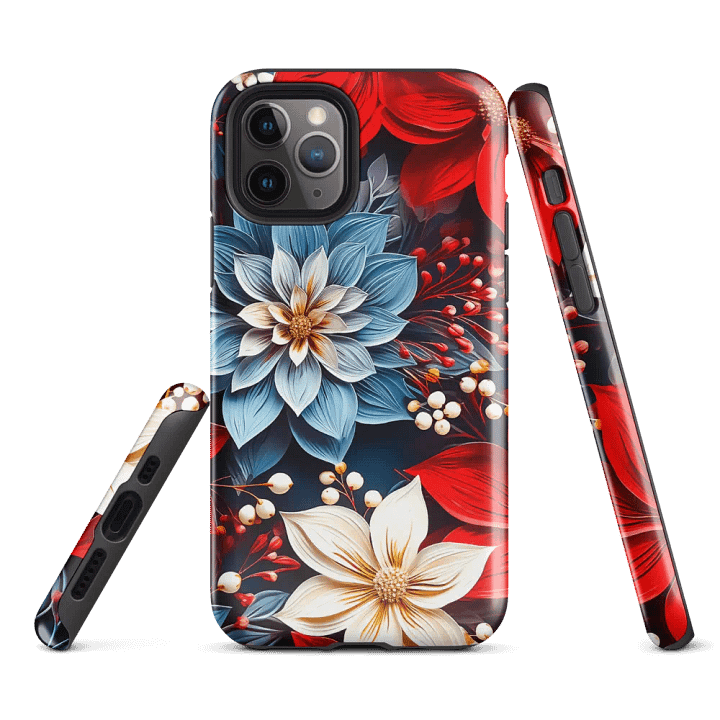 Christmas Floral Delight Poinsettias iPhone Case product image (2)