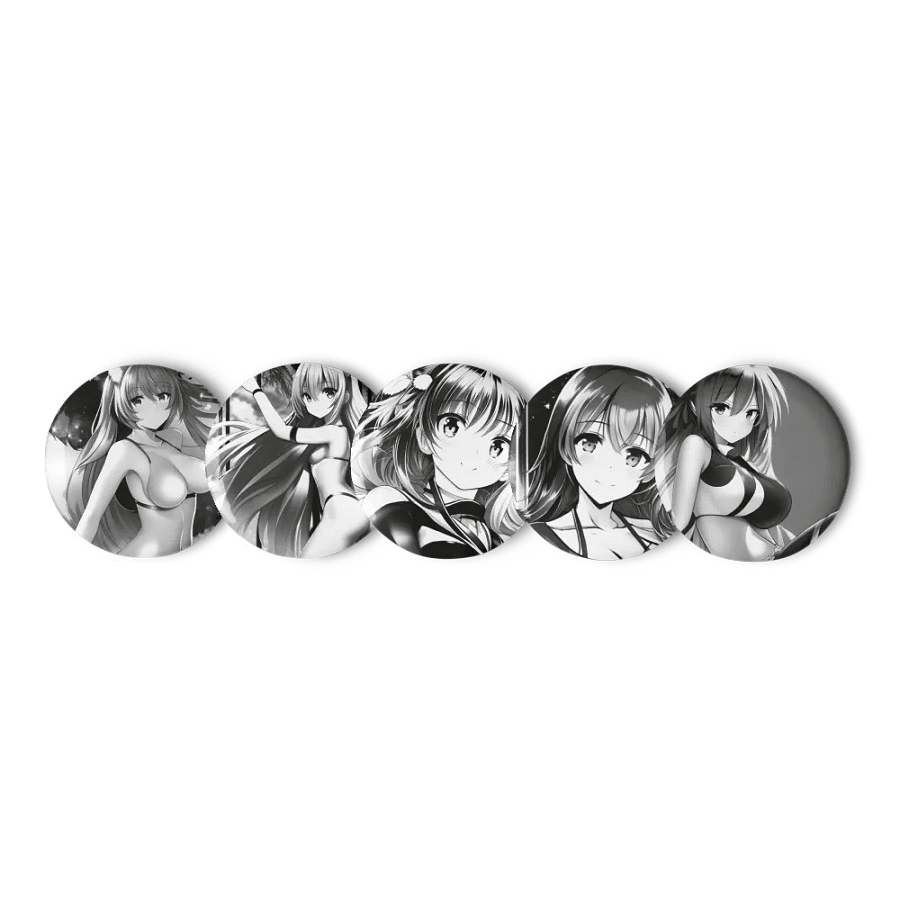 Anime Girls Pins -RFNB Original Art- product image (4)