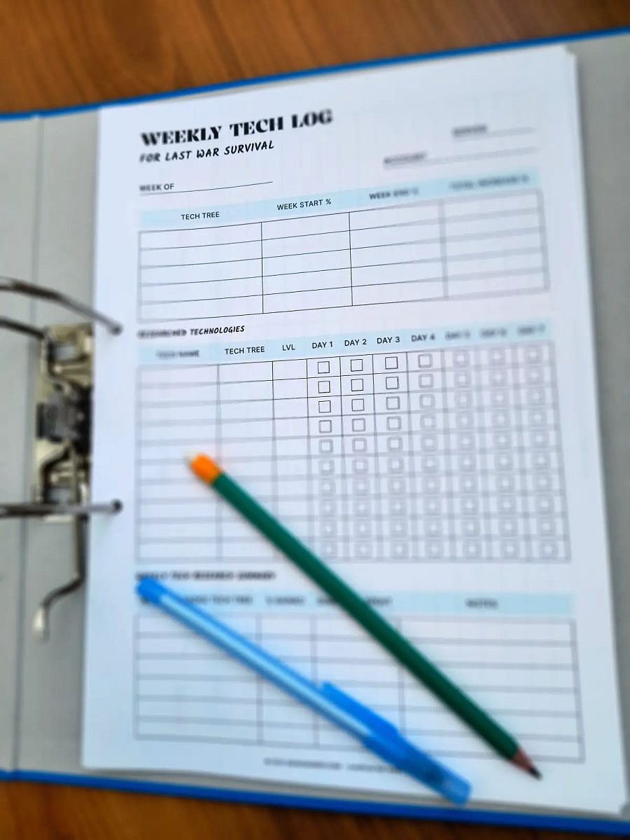 Building & Tech Printable Tracker Kit for Last War Survival product image (3)