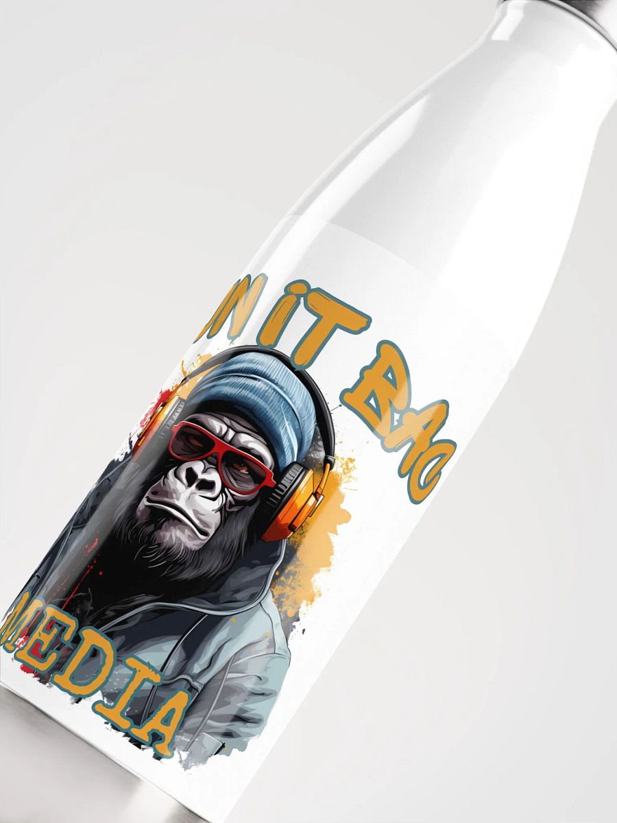 RUN It BAC Media Water Bottle White product image (5)