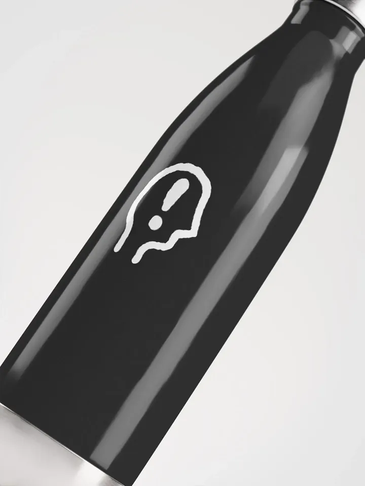 EXCLAIMING MENTALLY (white design) stainless steel water bottle product image (1)