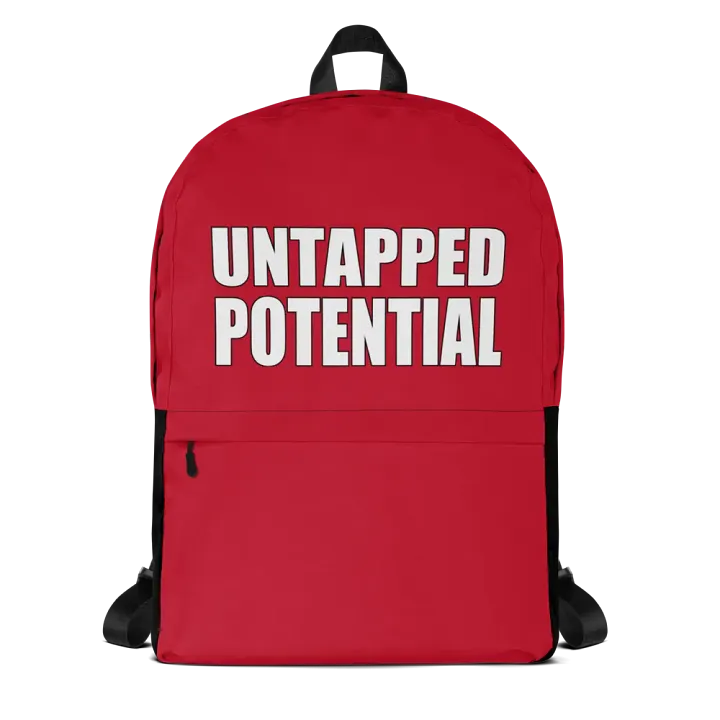 Untapped Potential Red Large Print Back Pack product image (1)