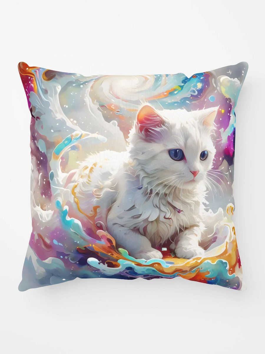 Vibrant Colors and Feline Fantasy Pillow product image (1)