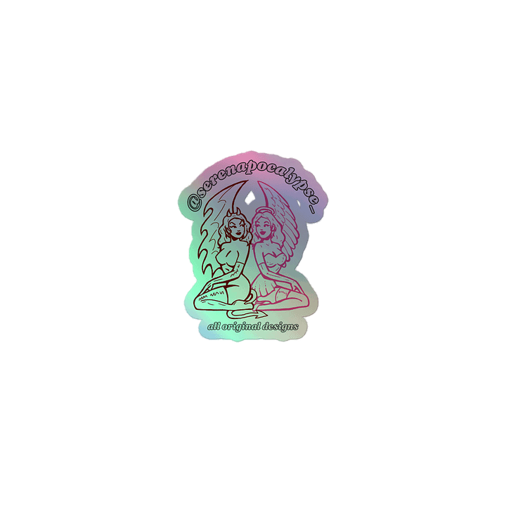 CLASSIC PINUP STYLE LOGO SHINY STICKER product image (1)