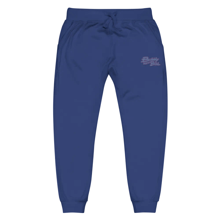 Bubbly and a B*tch (violet design) embroidered fleece joggers product image (2)