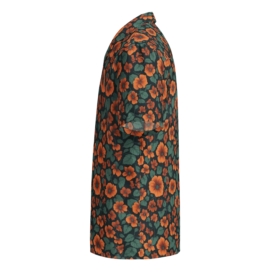 Floral Pattern Nasturtium Flowers Hawaiian Shirt product image (3)
