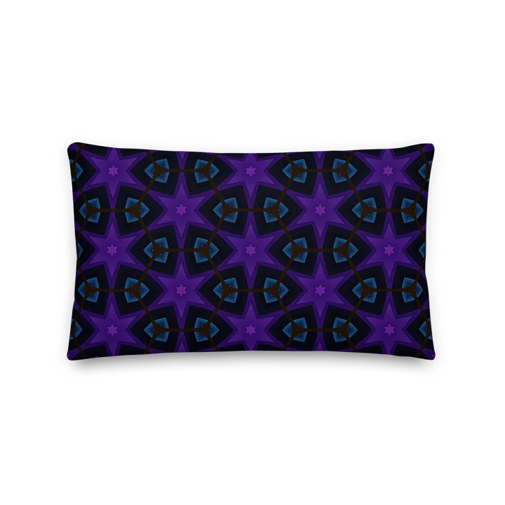Starry Symmetry – Purple & Blue Modern Design Premium Throw Pillow product image (1)